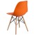 Flash Furniture FH-130-DPP-OR-GG Elon Series Orange Plastic Chair with Wooden Legs addl-5