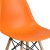 Flash Furniture FH-130-DPP-OR-GG Elon Series Orange Plastic Chair with Wooden Legs addl-6