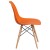 Flash Furniture FH-130-DPP-OR-GG Elon Series Orange Plastic Chair with Wooden Legs addl-7