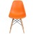 Flash Furniture FH-130-DPP-OR-GG Elon Series Orange Plastic Chair with Wooden Legs addl-8