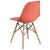 Flash Furniture FH-130-DPP-PE-GG Elon Series Peach Plastic Chair with Wooden Legs addl-4
