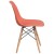Flash Furniture FH-130-DPP-PE-GG Elon Series Peach Plastic Chair with Wooden Legs addl-5