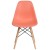 Flash Furniture FH-130-DPP-PE-GG Elon Series Peach Plastic Chair with Wooden Legs addl-6
