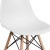 Flash Furniture FH-130-DPP-WH-GG Elon Series White Plastic Chair with Wooden Legs addl-10