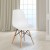 Flash Furniture FH-130-DPP-WH-GG Elon Series White Plastic Chair with Wooden Legs addl-1