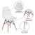 Flash Furniture FH-130-DPP-WH-GG Elon Series White Plastic Chair with Wooden Legs addl-4