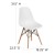 Flash Furniture FH-130-DPP-WH-GG Elon Series White Plastic Chair with Wooden Legs addl-5