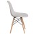 Flash Furniture FH-130-DPP-WH-GG Elon Series White Plastic Chair with Wooden Legs addl-8
