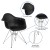 Flash Furniture FH-132-CPP1-BK-GG Alonza Series Black Plastic Chair with Chrome Base addl-4