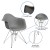 Flash Furniture FH-132-CPP1-GY-GG Alonza Series Moss Gray Plastic Chair with Chrome Base addl-3