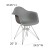 Flash Furniture FH-132-CPP1-GY-GG Alonza Series Moss Gray Plastic Chair with Chrome Base addl-4