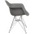 Flash Furniture FH-132-CPP1-GY-GG Alonza Series Moss Gray Plastic Chair with Chrome Base addl-7