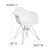 Flash Furniture FH-132-CPP1-WH-GG Alonza Series White Plastic Chair with Chrome Base addl-5