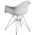 Flash Furniture FH-132-CPP1-WH-GG Alonza Series White Plastic Chair with Chrome Base addl-6