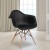 Flash Furniture FH-132-DPP-BK-GG Alonza Series Black Plastic Chair with Wooden Legs addl-1