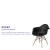 Flash Furniture FH-132-DPP-BK-GG Alonza Series Black Plastic Chair with Wooden Legs addl-3