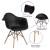 Flash Furniture FH-132-DPP-BK-GG Alonza Series Black Plastic Chair with Wooden Legs addl-4