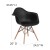 Flash Furniture FH-132-DPP-BK-GG Alonza Series Black Plastic Chair with Wooden Legs addl-5