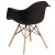 Flash Furniture FH-132-DPP-BK-GG Alonza Series Black Plastic Chair with Wooden Legs addl-6