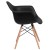 Flash Furniture FH-132-DPP-BK-GG Alonza Series Black Plastic Chair with Wooden Legs addl-8