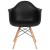 Flash Furniture FH-132-DPP-BK-GG Alonza Series Black Plastic Chair with Wooden Legs addl-9