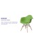 Flash Furniture FH-132-DPP-GN-GG Alonza Series Green Plastic Chair with Wooden Legs addl-3
