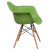 Flash Furniture FH-132-DPP-GN-GG Alonza Series Green Plastic Chair with Wooden Legs addl-5
