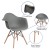 Flash Furniture FH-132-DPP-GY-GG Alonza Series Moss Gray Plastic Chair with Wooden Legs addl-4