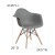 Flash Furniture FH-132-DPP-GY-GG Alonza Series Moss Gray Plastic Chair with Wooden Legs addl-5