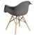 Flash Furniture FH-132-DPP-GY-GG Alonza Series Moss Gray Plastic Chair with Wooden Legs addl-6