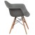 Flash Furniture FH-132-DPP-GY-GG Alonza Series Moss Gray Plastic Chair with Wooden Legs addl-8