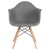Flash Furniture FH-132-DPP-GY-GG Alonza Series Moss Gray Plastic Chair with Wooden Legs addl-9