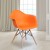 Flash Furniture FH-132-DPP-OR-GG Alonza Series Orange Plastic Chair with Wooden Legs addl-1