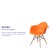 Flash Furniture FH-132-DPP-OR-GG Alonza Series Orange Plastic Chair with Wooden Legs addl-3