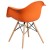 Flash Furniture FH-132-DPP-OR-GG Alonza Series Orange Plastic Chair with Wooden Legs addl-4