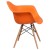 Flash Furniture FH-132-DPP-OR-GG Alonza Series Orange Plastic Chair with Wooden Legs addl-5