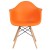 Flash Furniture FH-132-DPP-OR-GG Alonza Series Orange Plastic Chair with Wooden Legs addl-6