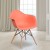 Flash Furniture FH-132-DPP-PE-GG Alonza Series Peach Plastic Chair with Wooden Legs addl-1