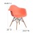 Flash Furniture FH-132-DPP-PE-GG Alonza Series Peach Plastic Chair with Wooden Legs addl-5
