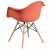 Flash Furniture FH-132-DPP-PE-GG Alonza Series Peach Plastic Chair with Wooden Legs addl-6