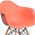 Flash Furniture FH-132-DPP-PE-GG Alonza Series Peach Plastic Chair with Wooden Legs addl-7