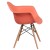 Flash Furniture FH-132-DPP-PE-GG Alonza Series Peach Plastic Chair with Wooden Legs addl-8
