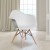 Flash Furniture FH-132-DPP-WH-GG Alonza Series White Plastic Chair with Wooden Legs addl-1