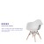 Flash Furniture FH-132-DPP-WH-GG Alonza Series White Plastic Chair with Wooden Legs addl-3