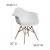 Flash Furniture FH-132-DPP-WH-GG Alonza Series White Plastic Chair with Wooden Legs addl-5