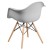 Flash Furniture FH-132-DPP-WH-GG Alonza Series White Plastic Chair with Wooden Legs addl-6