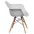 Flash Furniture FH-132-DPP-WH-GG Alonza Series White Plastic Chair with Wooden Legs addl-8