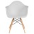 Flash Furniture FH-132-DPP-WH-GG Alonza Series White Plastic Chair with Wooden Legs addl-9