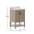 Flash Furniture FS-VEGA24-BR-GG 24" Bathroom Vanity with Sink Combo, Storage Cabinet and Open Shelf, Carrara Marble Finish Countertop, Brown/White addl-4