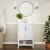 Flash Furniture FS-VEGA24-WH-GG 24" Carrara Marble Bathroom Vanity with Sink, Storage Cabinet with Open Shelf, White/White addl-1